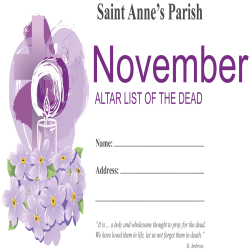 CANDLE, CROSS, FORGET ME NOT November C6 Envelope